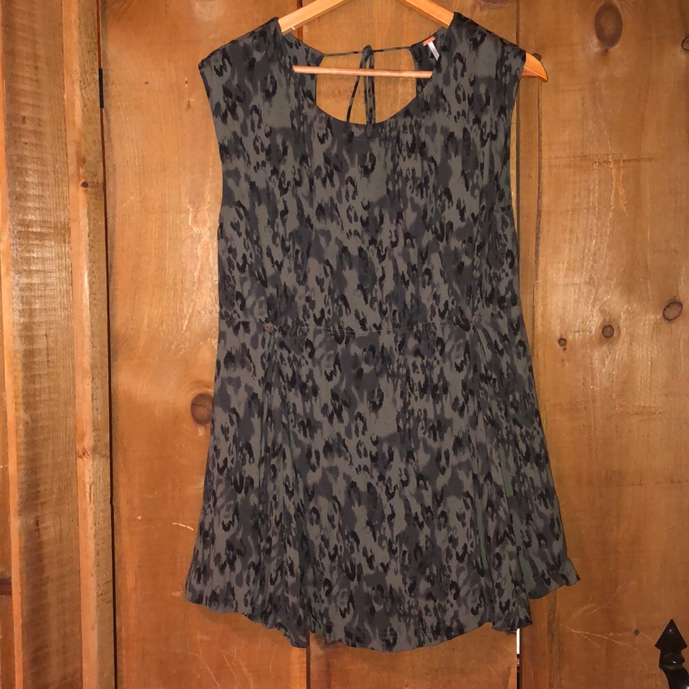 Free a People Olive Print Tunic Dress